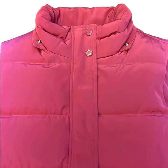 Talbots size XL berry pink full zip & snap Down insulated sleeveless puffer vest - Picture 3 of 16